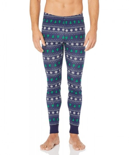 Tops Organic Unisex Adult Pajama- Holiday Family Matching - Winter Fair Isle - Bottom - C318XY3L9ZK