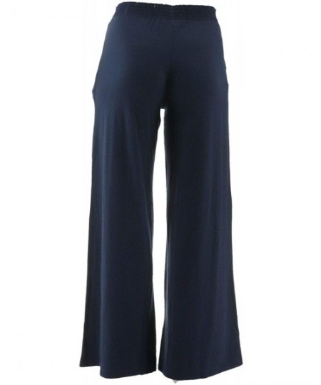 Bottoms Loungewear Tall Cozy Knit Wide-Leg Pants A347174 - Navy - C418TU9DW6T