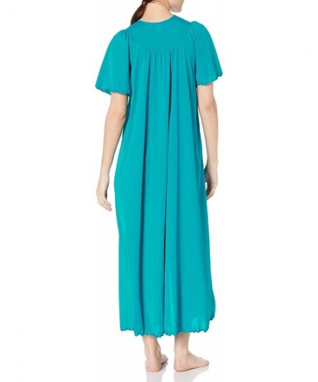 Robes Women's Beloved 54 Inch Flutter Sleeve Long Peignoir Robe - Teal - CH11N01SIJD