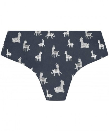 Panties Women Funny Briefs Armadillo Soft Invisible Seamless Underwear Panties - Animal Nature Llamas Print? - CR18A3UMTXL