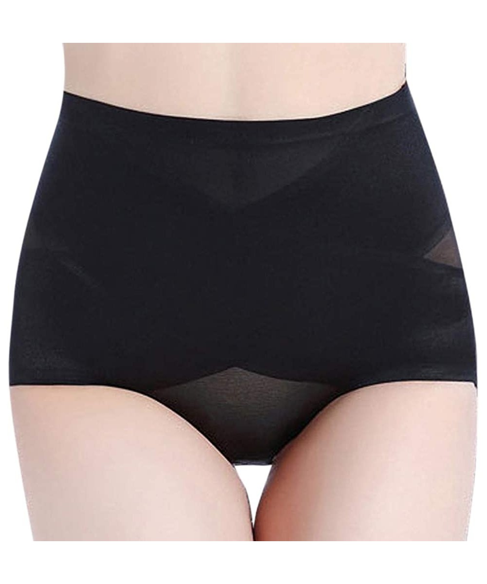 Shapewear Thong Shapewear Tummy Control Panties Mid Waist Underwear Seamless Girdle Slimmer Body Shaper Briefs - Black - CP19...