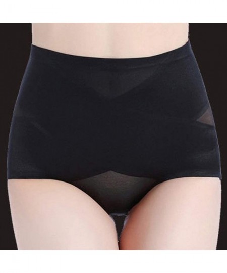 Shapewear Thong Shapewear Tummy Control Panties Mid Waist Underwear Seamless Girdle Slimmer Body Shaper Briefs - Black - CP19...