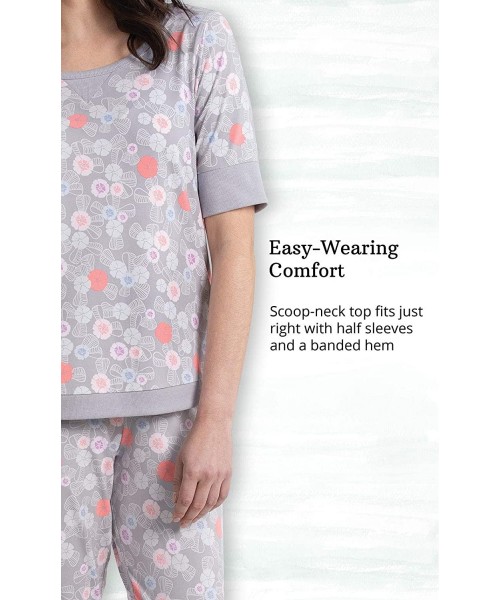 Sets Womens Pajama Sets - Super Soft PJs Women with Jogger Pant - Gray - CS18O24M89D