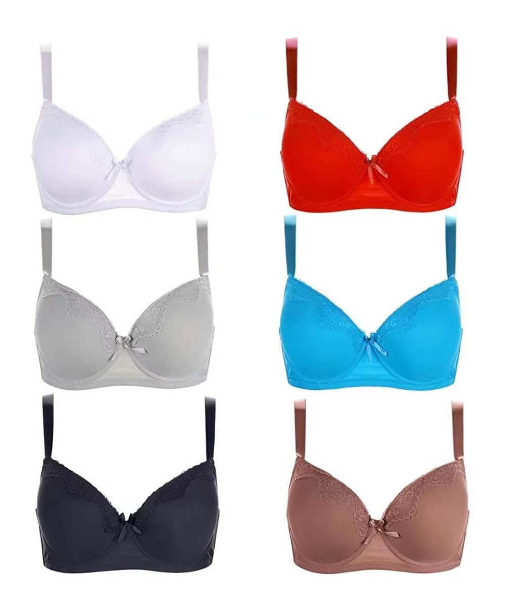 Bras Women's Bras Full Cup Brassieres Underwire Bra(Packs of 6) - 97017 - C2192SE4RU3