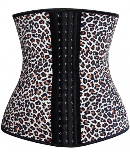 Shapewear Women's Leopard Latex Underbust Waist Training Corset for Weight Loss - White Leopard - C711WJHCCOL