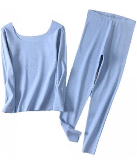 Thermal Underwear Womens Basic Thermal Underwear Long Johns Winter Pjs Set - 6 - C518A7TM6S5