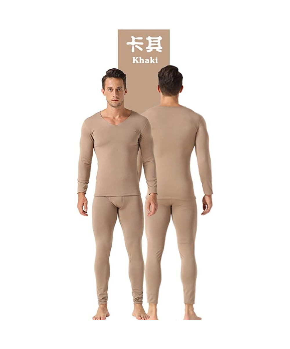 Thermal Underwear Winter Men's Thermal Underwear Cotton Autumn Clothes Pajamas Middle-Aged Large Size Thin Section Tight Bott...