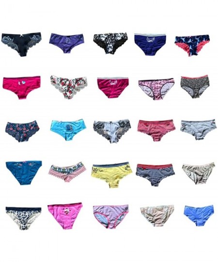 Panties Women Underwear Variety of Panties Pack Lacy Cotton Briefs Hipsters Bikinis Boyshorts Undies with Coverage - 6 Pcs - ...