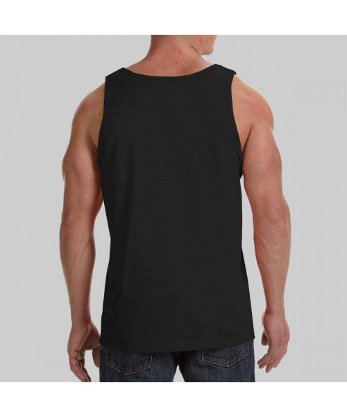 Undershirts Men's Soft Tank Tops Novelty 3D Printed Gym Workout Athletic Undershirt - Rooster Robiniart With Flowers - CQ19D8...