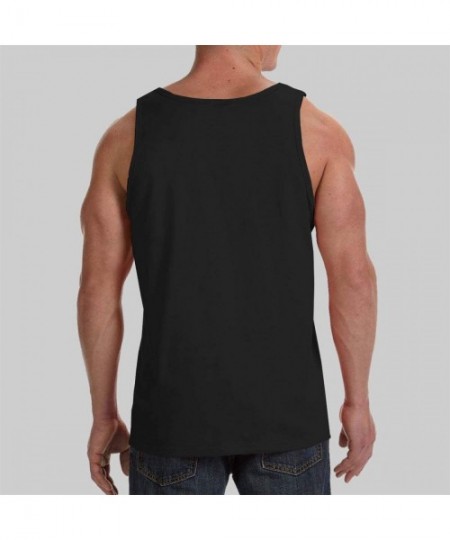 Undershirts Men's Soft Tank Tops Novelty 3D Printed Gym Workout Athletic Undershirt - Rooster Robiniart With Flowers - CQ19D8...