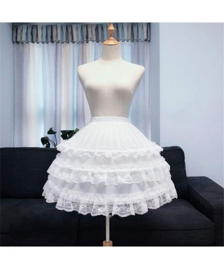 Slips Women Victorian Petticoat Wedding Bridal Underskirt Slip - White 28 - CQ18QRNM2Y4