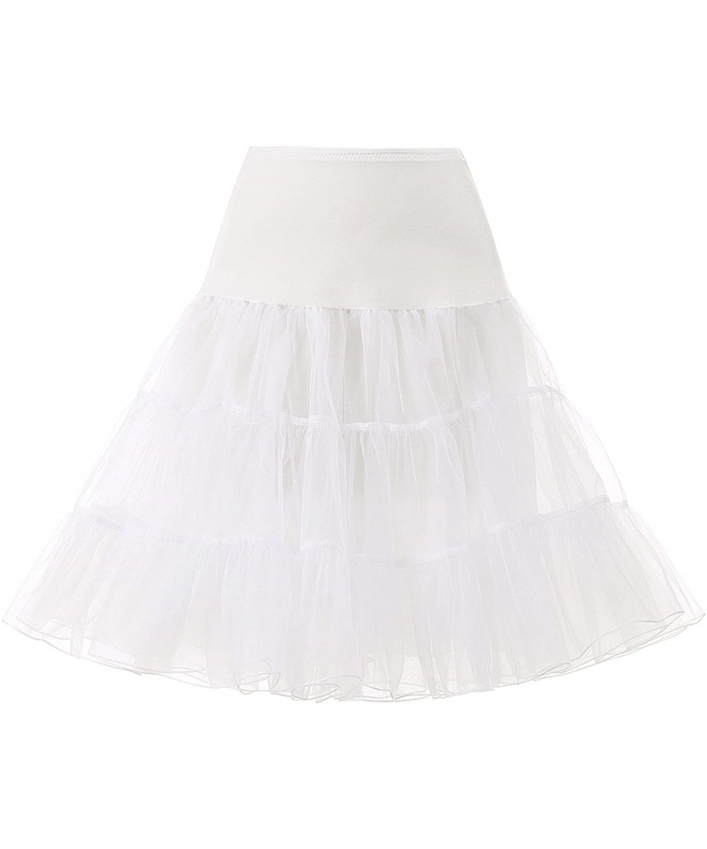 Slips 1950s Petticoat Underskirt Crinoline Slips for Women Tutu Skirt Dress - Ivory - CY18N70NALY