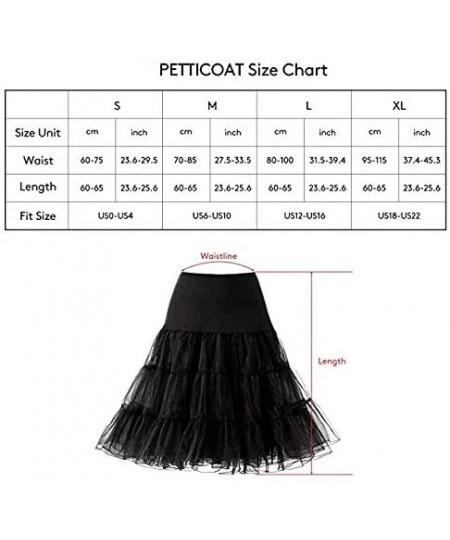 Slips 1950s Petticoat Underskirt Crinoline Slips for Women Tutu Skirt Dress - Ivory - CY18N70NALY