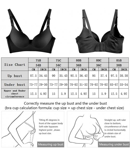 Bras Women's Comfort T-Shirt Bra Soft Foam Wire-Free Contour Bra - Black - C418TTZQC3D