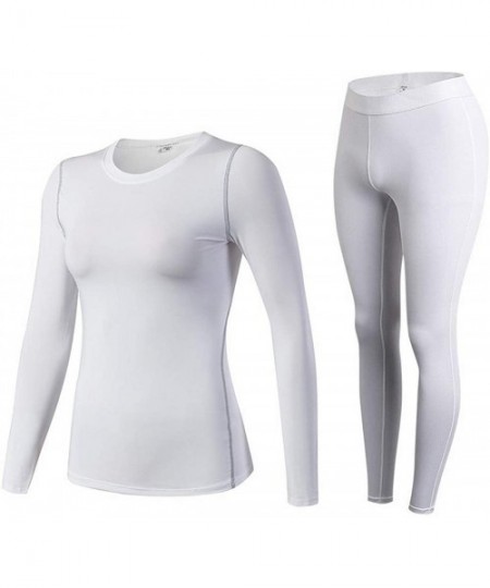 Thermal Underwear Thermal Underwear Women Quick Dry Long for Women Second Skin Winter Female Thermo Underwear Sets - Gray Set...