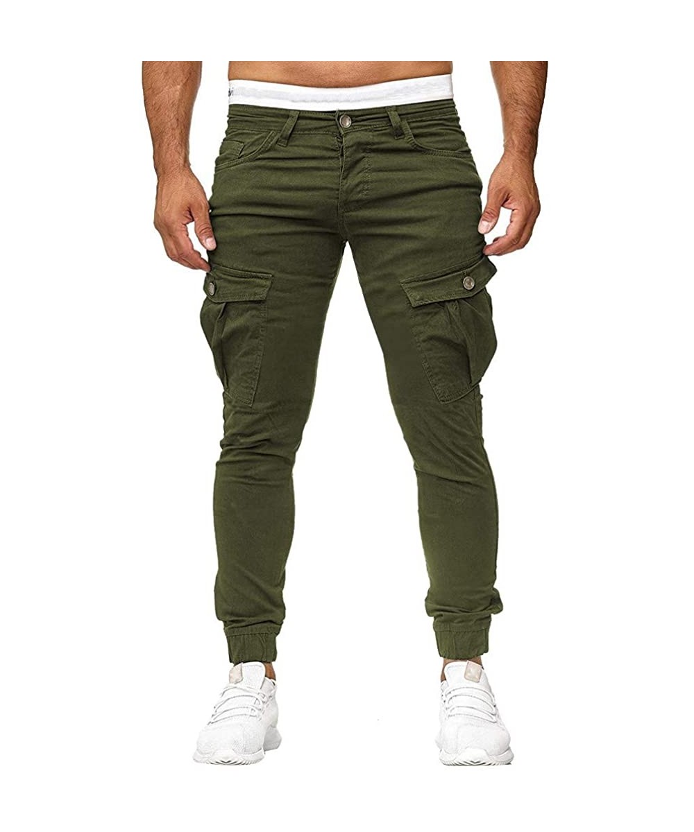 Shapewear Men's Casual Sport Pants Slim Fit Solid Trousers Running Joggers Sweatpants Chino Pants Casual Jogger Sweatpants - ...