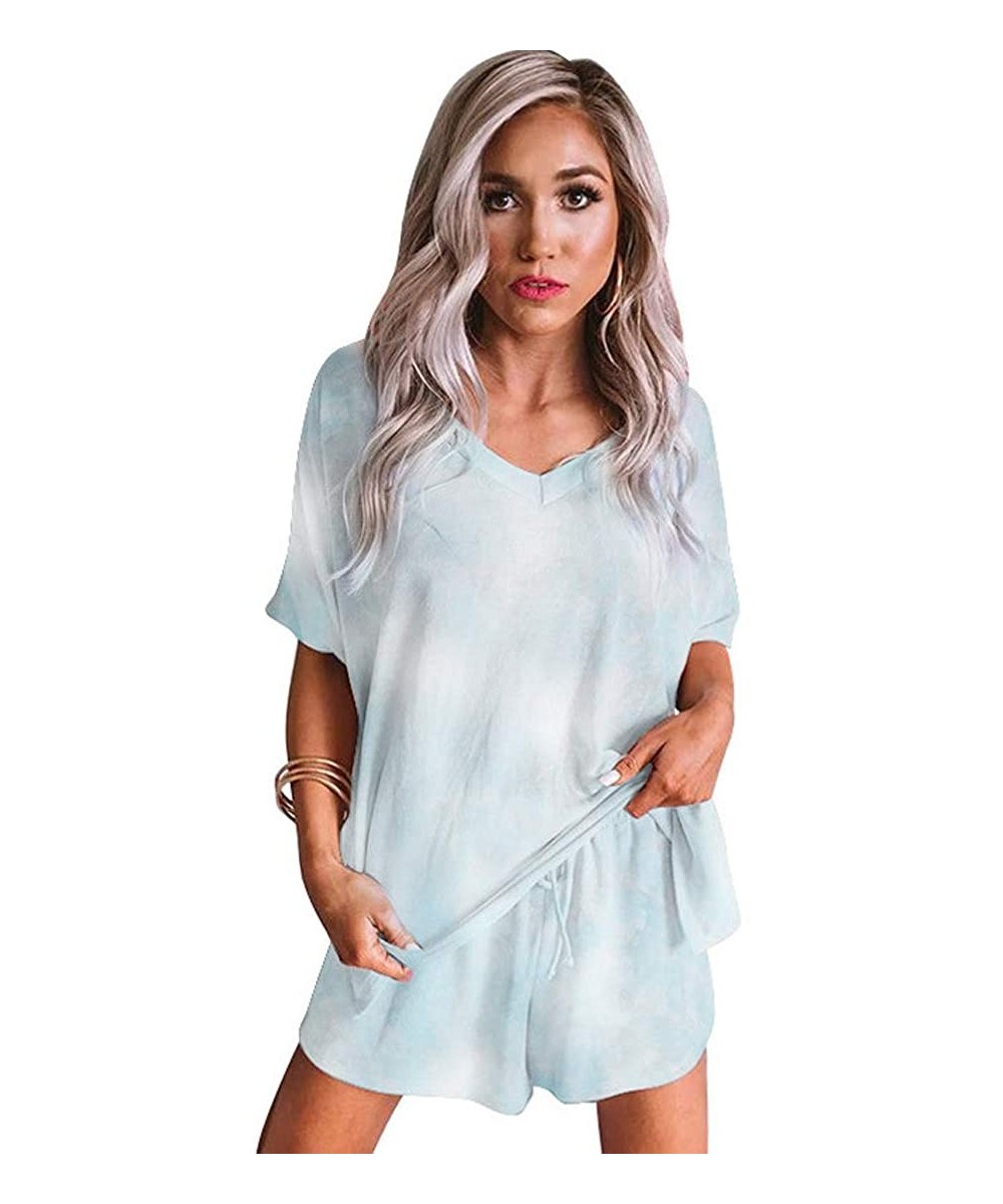 Sets Pajamas Women Tie Dye Cute Pajamas Set sleepwear Loungewear Comfy Clothes - 5 - CL1908IR9CC