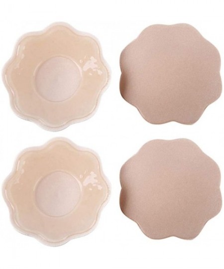 Accessories 2 Pairs Pasties Women Nipple Covers Reusable Adhesive Silicone Nippleless Covers - Beige-huabian 2Pcs - CG199GOSTI9