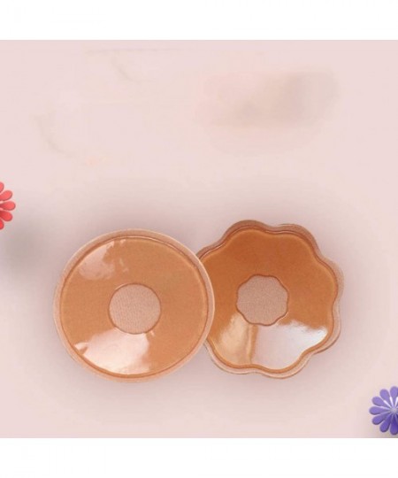 Accessories 2 Pairs Pasties Women Nipple Covers Reusable Adhesive Silicone Nippleless Covers - Beige-huabian 2Pcs - CG199GOSTI9