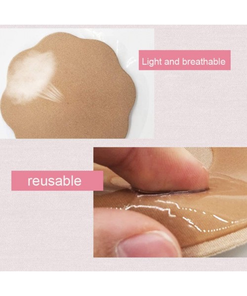 Accessories 2 Pairs Pasties Women Nipple Covers Reusable Adhesive Silicone Nippleless Covers - Beige-huabian 2Pcs - CG199GOSTI9