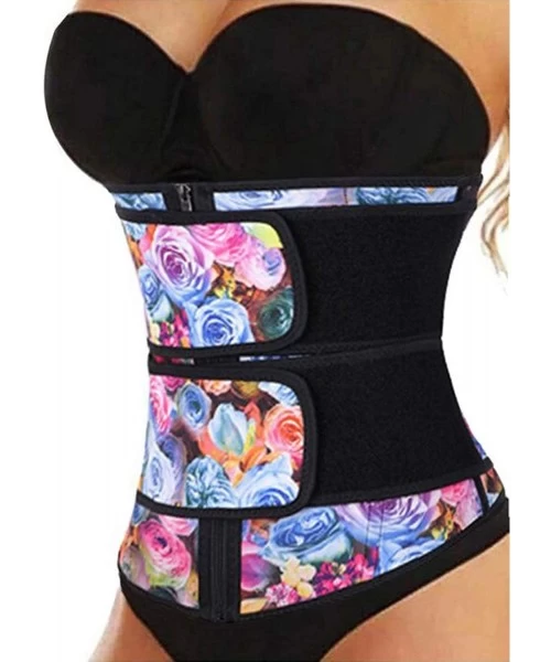 Shapewear Women Waist Trainer Weight Loss Corset Trimmer Belt Waist Cincher Body Shaper- Size S-XXXL - K-flower - CI199NH6OID