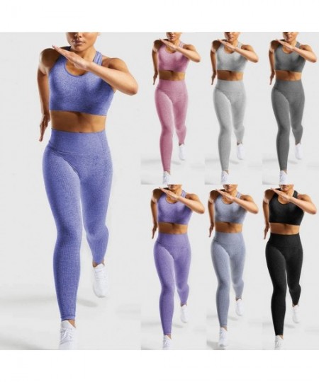 Thermal Underwear Women Yoga Suit Printed Camouflage High Waist Hip Bottom Running Fitness Pants +Vest - D-blue - CT193QH8E3E