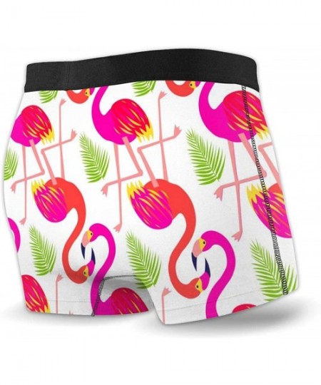 Boxer Briefs Mens Boxer Briefs Underwear Cartoon Vector Flamingo Funky Bird Style Design Comfy Breathable Underpants for Men ...