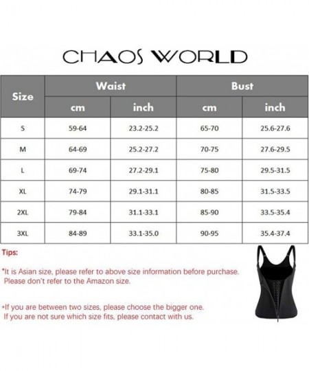 Shapewear Women's Waist Trainer Tummy Control Corset Workout Body Shaper Adjustable Strap - Black - CV19C4WDZX2