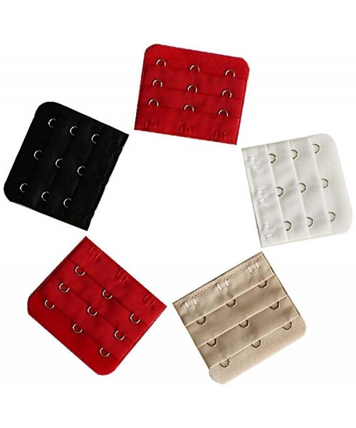 Accessories 5Pcs Bra Extenders Strap Buckle Extension 3 RowsHooks Extender Sewing Tool Intimates Accessories for Women - Whit...