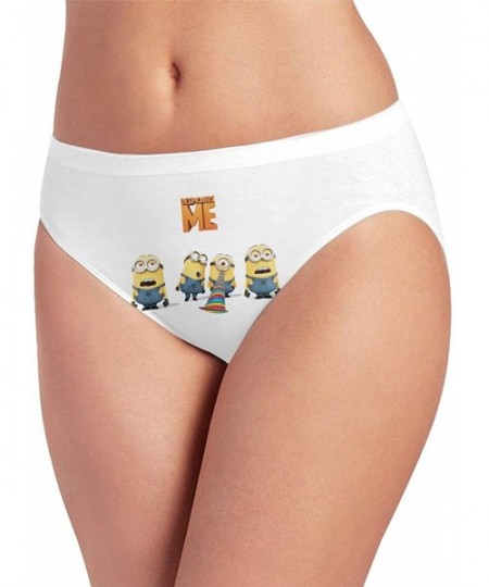 Panties Minions Women's Seamless ice Silk Sexy Fashionable Breathable Underwear- Soft Elastic Thong White - White10 - CZ1906R...