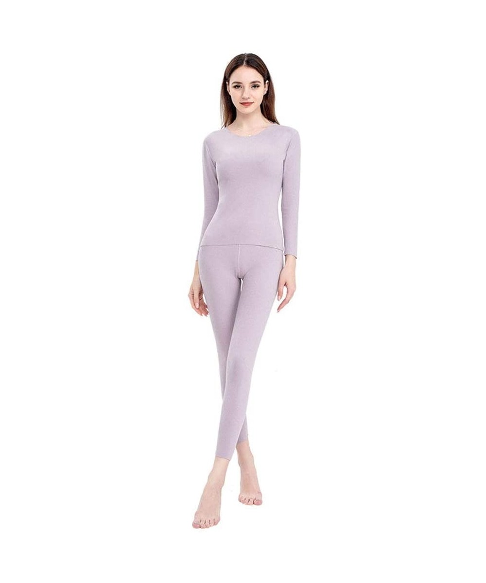 Thermal Underwear Womens Thermal Underwear Set Long Johns with Double-Sided Fleece- Ultra Soft Top & Bottom Base Layer for Sk...