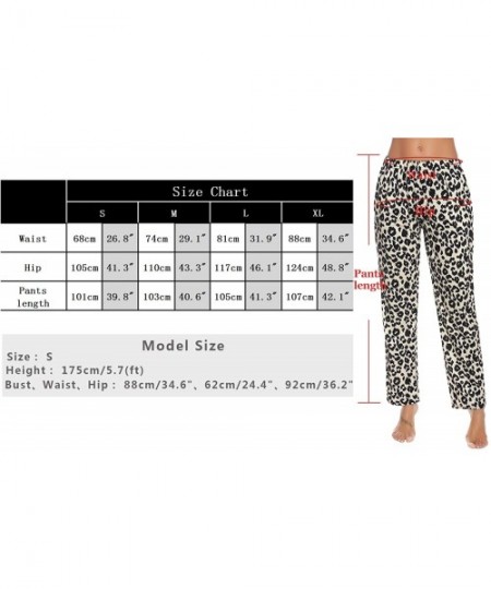 Bottoms Women's Stretch Milk Silk Sleep Lounge Bottoms Plaid Ribbed Drawstring PJ Pants - White - CT18ZT9U8CC