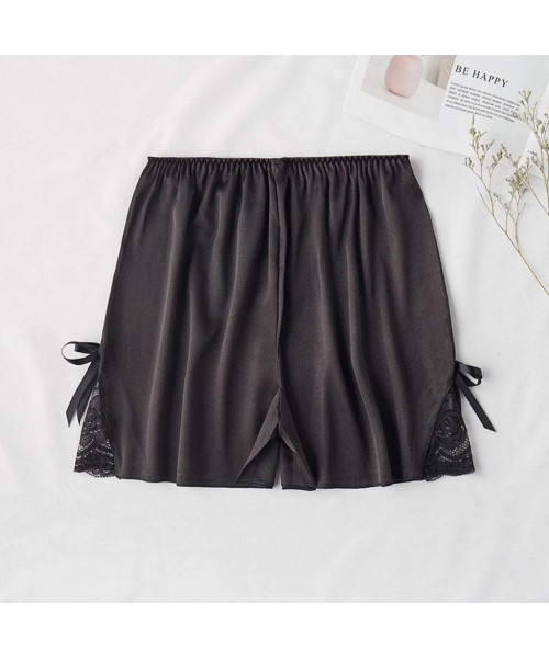 Accessories Women Slip Shorts Lace Comfortably Smooth Skinny Shorts Panty - Black - CP199AWK7OE