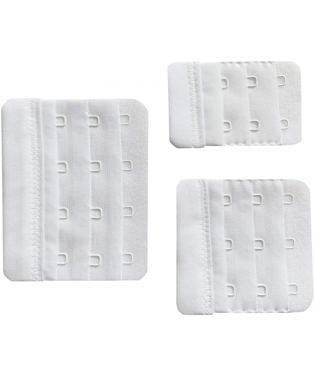 Accessories Women Pack of 3 Soft Comfortable 2 3 4 Hooks Bra Extender - White - CY18LQZTCZI