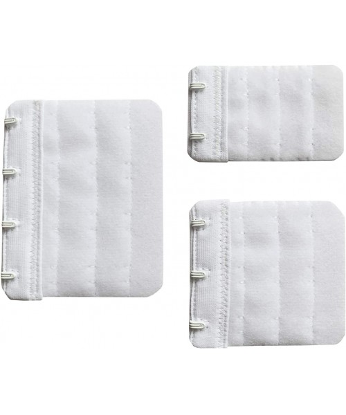 Accessories Women Pack of 3 Soft Comfortable 2 3 4 Hooks Bra Extender - White - CY18LQZTCZI