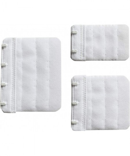 Accessories Women Pack of 3 Soft Comfortable 2 3 4 Hooks Bra Extender - White - CY18LQZTCZI