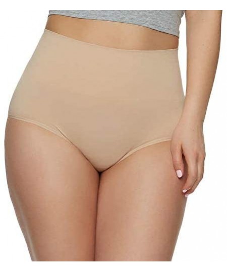 Panties Vanderbilt Ladies Seamless Shaping Brief Medium Control Soft Yarn (2 Pack) - Nude - CJ18ZIQ7W65