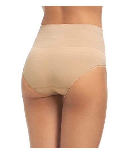 Panties Vanderbilt Ladies Seamless Shaping Brief Medium Control Soft Yarn (2 Pack) - Nude - CJ18ZIQ7W65