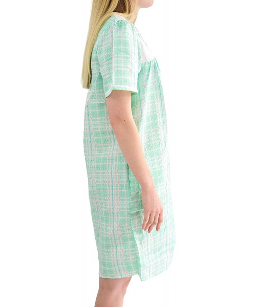 Nightgowns & Sleepshirts Women's 'Daisy' Cotton Blend House Dress - Mint - C418DTYQNWU