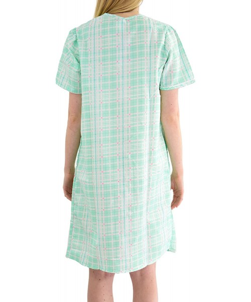 Nightgowns & Sleepshirts Women's 'Daisy' Cotton Blend House Dress - Mint - C418DTYQNWU