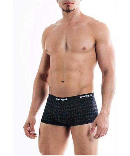 Trunks Classic Cotton Brazilian Fashion Trunks (3-Pack of Men's Underwear) - Black/Grey/Leaf - CA18STEKMRG