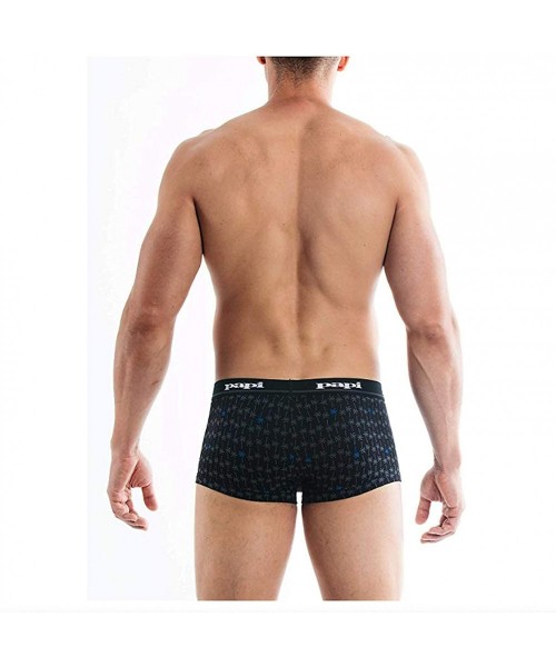 Trunks Classic Cotton Brazilian Fashion Trunks (3-Pack of Men's Underwear) - Black/Grey/Leaf - CA18STEKMRG