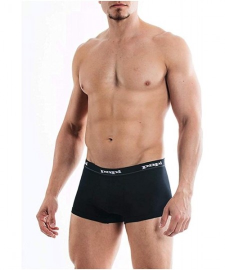 Trunks Classic Cotton Brazilian Fashion Trunks (3-Pack of Men's Underwear) - Black/Grey/Leaf - CA18STEKMRG