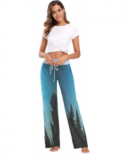 Bottoms Womens Pajama Lounge Pants Nautical Sea Anchor Wheel Wide Leg Casual Palazzo Pj Sleep Pants Girls - 3d Print 3 - CM19...