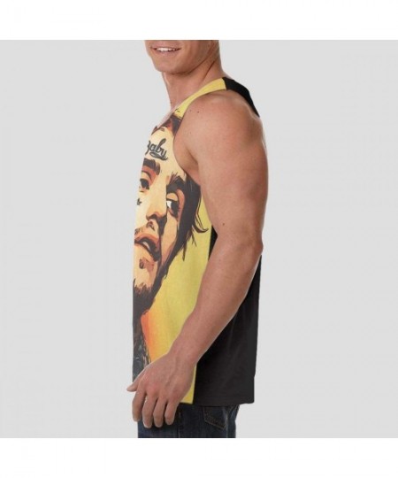 Undershirts Men's Lil Peep Tank Tops 3D Print Premium Summer Sleeveless Tee Cool Workout - Lil Peep2 - CB19DAS9STN