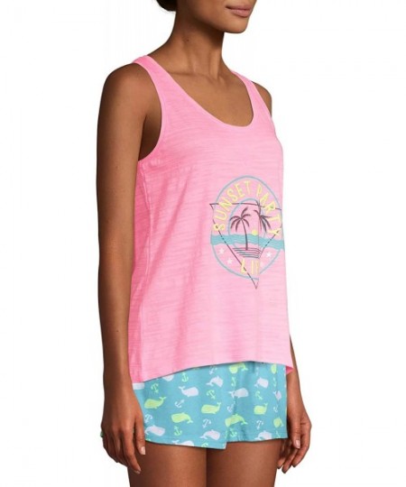 Tops Sunset Party Life Pink Truffle Sleep Tank Top - C3196XMLQGI